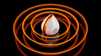 The Huska deterrent in a wall outlet, ultrasonic rings radiating into the room
